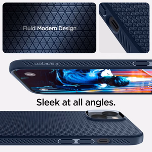 Spigen Liquid Air -kotelo iPhone 14 Plus -puhelimelle - sininen