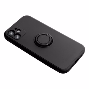 Silikoninen Suojakuori Renkaalla iPhone 7 / 8 / SE 2020 / SE 2022:lle musta