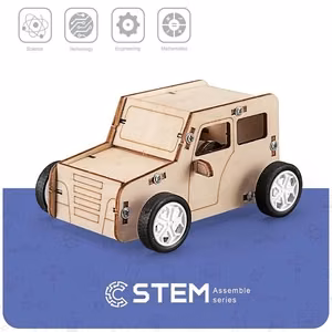 Puinen koottava setti Vedä auto, STEM-opetuspeli