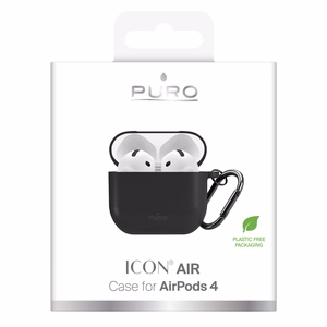 Puro Icon -suojakuori AirPods 4:lle - musta