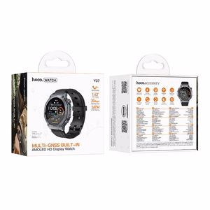 Hoco Y37 Älykello 1,43" AMOLED GPS Puhelutoiminnolla Musta