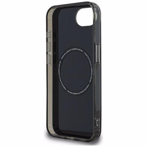 BMW IML Metal White Circle MagSafe iPhone 16e Suojakuori - Musta