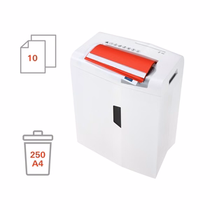 HSM shredstar S10 – paperisilppuri, suikaleleikkaava erillisellä CD-leikkurilla, 6 mm (1042121)