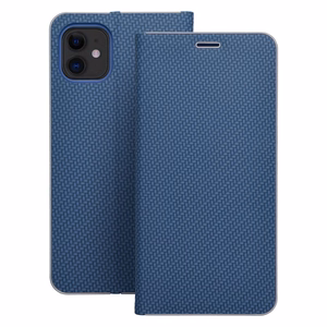 Läppäsuojakuori iPhone 16 PRO MAX:lle Luna Book Carbon sininen