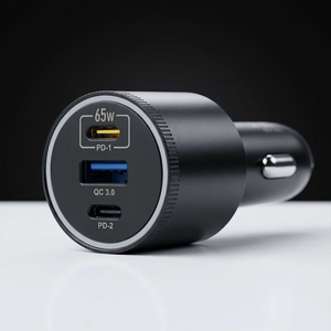 Blavec autolaturi BS-06D-C Trip - USB + 2xType C - QC 3.0 18W PD 65W ja Type C - Type C (CCBS06DCQ-U2CB) musta