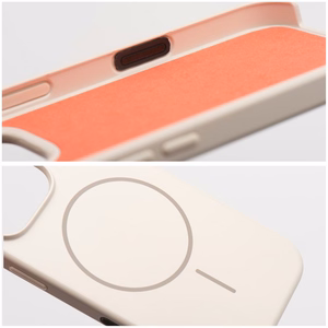 Suojakuori iPhone 16 PLUS:lle Glossy Mag Cover MagSafe-yhteensopiva valkoinen