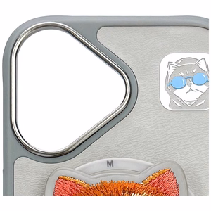 Nimmy Glasses Cool Cat MagSafe Suojakuori iPhone 16:lle - harmaa