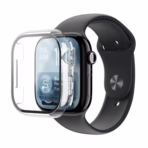 AmazingThing Radix Karkaistu lasi -näytönsuoja kotelolla Apple Watch Series 11 46mm:lle - läpinäkyvä