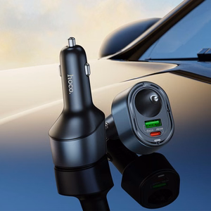 Autolaturi Hoco USB A + USB C + tupakansytytintulppa PD QC3.0 3A 35W Z56 musta