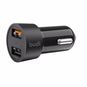 Budi BD622Q QC3.0 autolaturi 2 USB-A-liitännällä, LED-merkkivalolla