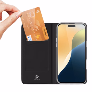 DUX DUCIS Skin Pro Lompakkosuojakuori iPhone 16 Plus:lle - musta