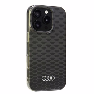 Audi IML Stitching Pattern MagSafe iPhone 16 Pro 6.3" Musta/Musta Kova Suojakuori AU-IMLMIP16P-Q5/D3-BK