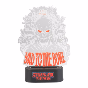 Stranger Things Bad To The Bone LED-yövalo, 16 × 24 cm
