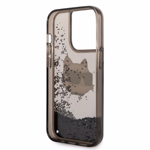 Karl Lagerfeld KLHCP14LLNCHCK iPhone 14 Pro 6.1" musta/musta kovakuori Glitter Choupette Head