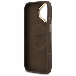 Guess 4G Logo Plate MagSafe -suojakuori iPhone 17 - ruskea