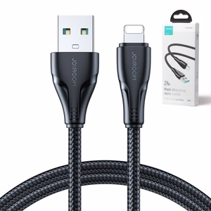 Joyroom Surpass Series A11 USB-A / Lightning 2.4A kaapeli 2m - musta
