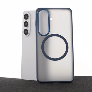 Liavec Soft Case Metal Frame Samsung Galaxy S26 Laivastonsininen