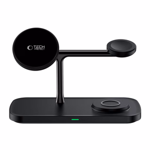 Tech-Protect QI15W-A45 3in1 Wireless Charger with MagSafe for Apple Devices - Black