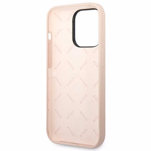 Guess GUHCP14LSLTGP iPhone 14 Pro 6.1" pink/pink hardcase Silicone Triangle
