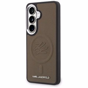 Karl Lagerfeld Embossed Ring Initials MagSafe Case for Samsung Galaxy S26+ - Brown
