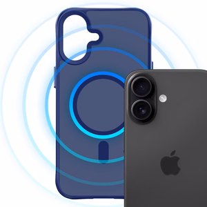 3mk Smoke MagCase - suojakuori iPhone 17:lle - sininen-läpikuultava