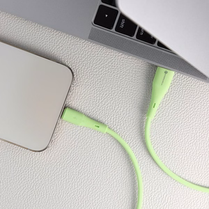 Kaapeli USB A - Lightning Forcell F-Energy 2,4A 12W Silikoninen 1 m C343 vihreä