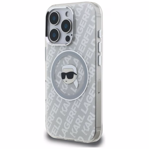 Karl Lagerfeld IML Karl Head Logo MagSafe suojakuori iPhone 16 Pro - harmaa