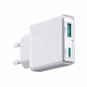 Charger Joyroom Super Slim (TCF14) (1xUSB-C;1xUSB 3A 20W) white