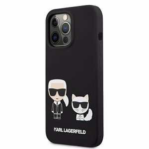 Karl Lagerfeld KLHCP13LSSKCK iPhone 13 Pro / 13 6.1" kovakotelo musta/musta Silikoni Karl & Choupette