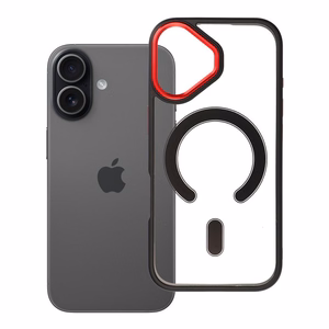 Suojakuori iPhone 17:lle Color Edge Mag Cover yhteensopiva MagSafe musta-punainen