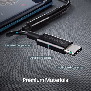 Sovitin CHOETECH USB Type-C (M) - AUX 3,5 mm (F)