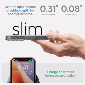Suojakuori SPIGEN Ultra Hybrid ACS08069 iPhone 16 Pluslle - Crystal Clear