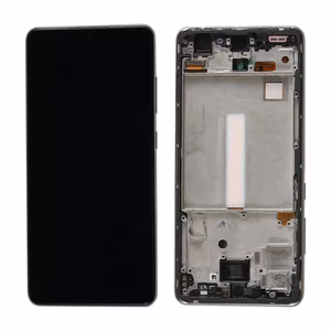 LCD-näyttö Samsung A525 A52 4G/A526 A52 5G kosketusnäytöllä ja kehyksellä musta OLED (todellinen koko)