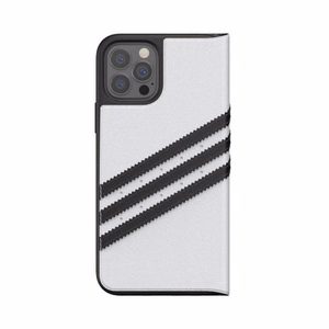Adidas OR Booklet Case PU iPhone 12 / 12 Pro 6.1":lle - valkoinen ja musta