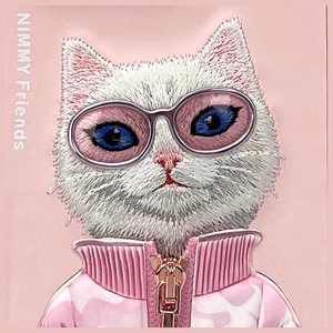 NIMMY Suojakuori COOL&CUTE 2.0 Kissa iPhone 16 Pro Max:lle vaaleanpunainen