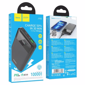 Varavirtalähde (f) Hoco 10000 mAh QC3.0 PD 3A 20W J102 musta