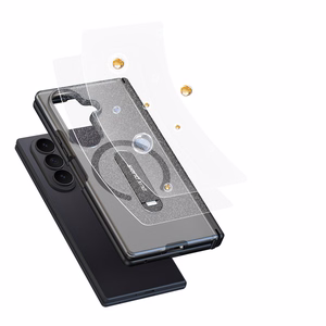 Dux Ducis Kind -suojakuori laitteelle Samsung Galaxy Z Fold 8 Ultra / Z Fold 7, tuella, MagSafe-yhteensopiva – musta