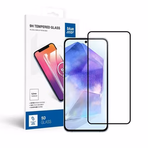 Tempered Glass for Samsung Galaxy A55 5G / S25 FE (full glue / case friendly) Blue Star 5D black