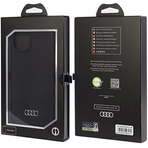 Audi silikonikuori iPhone 15 Plus:lle - musta