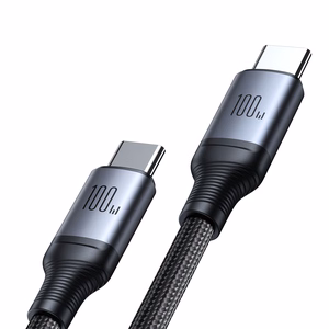 Joyroom Speedy Series S-A21 2in1 USB-C - USB-C / USB-C kaapeli 100W 1.5m - musta