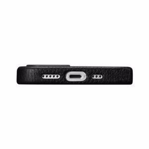 iCarer Litchi Premium Nahkakotelo iPhone 14 Plus Magneettinen nahkakotelo MagSafe musta (WMI14220711-BK)