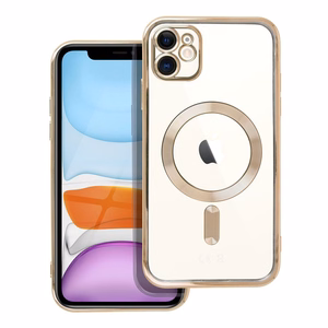 Suojakuori iPhone 11:lle Electro Mag Cover yhteensopiva MagSafen kanssa kultainen