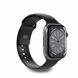 Puro Icon Silikoninen Hihna Apple Watch 42 / 44 / 45 / 49 mm:lle - Musta (2 kpl)