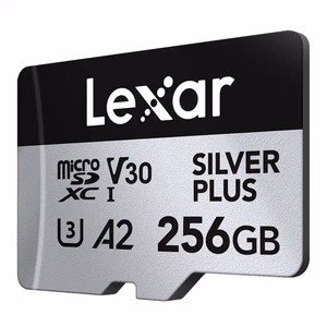 Lexar High-Performance Silver Plus microSDXC -muistikortti, 256 GB + sovitin