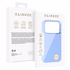 Liavec Silky -suojakuori metallisella kamerakehyksellä mallille iPhone 18 Pro/17 Pro, vaaleansininen