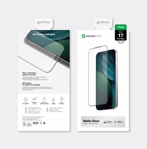 AmazingThing Titan Vision 7 Karkaistu lasi iPhone 17 Pro Max:lle Matta