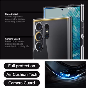 Spigen Ultra Hybrid suojakuori Samsung Galaxy S24 Ultra:lle kristallinläpinäkyvä