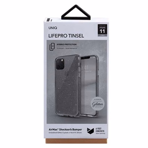 Uniq LifePro Tinsel kotelo iPhone 11 Pro - musta