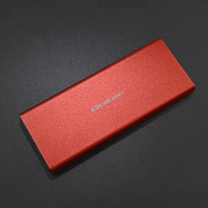 Qoltec 51831 Enclosure | M.2 SSD drive | SATA | NGFF| USB 3.0 | Super speed 5Gb/s | 2TB | Red