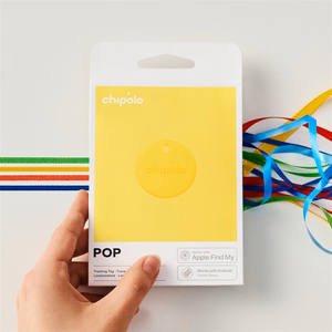 Chipolo POP Bluetooth-paikannin vaihdettavalla paristolla iOS- ja Android-laitteille, keltainen
